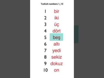 Numbers  (1_10) in turkish/learn how to count 1_10 in turkisk