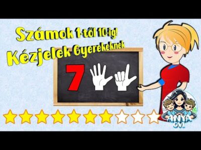 Számoljunk 1-10-ig!Számok és kézjelek #gyerekeknek #számolás #kézjel #számok  #magyarul